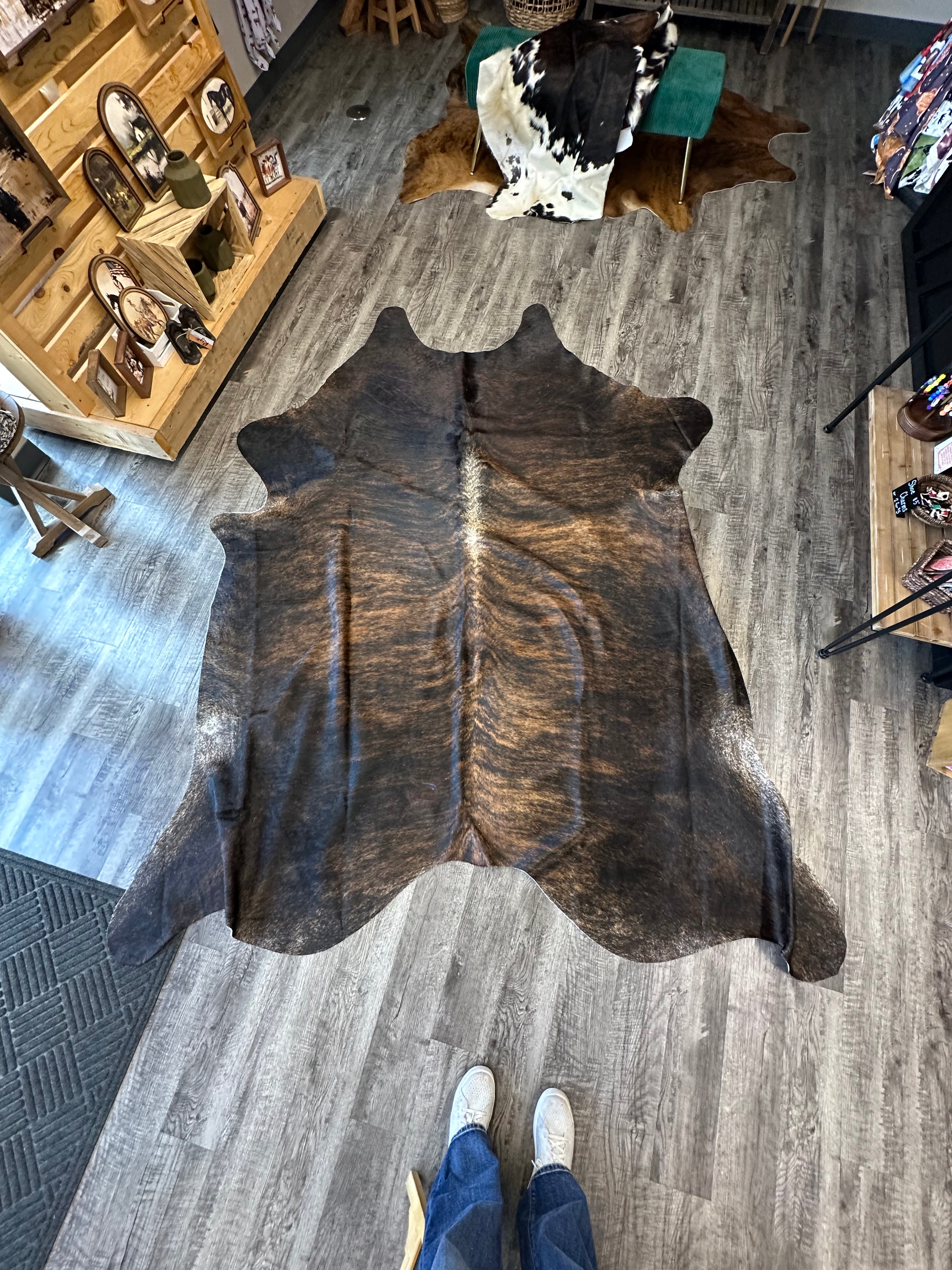 Brindle Dark Medium Cowhide Rug